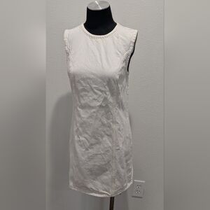 Abercrombie & Fitch White Sleeveless Abercrombie white jean dress sz S